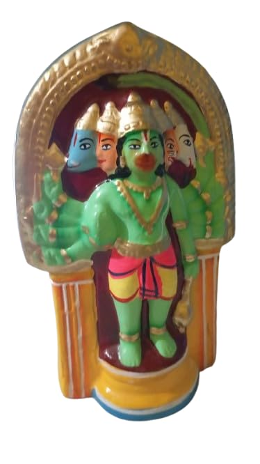 Image 1 of Default Title for the product Panchamukhi Hanuman, H 21 bommala koluvu bommalu Set bommalu for bommala koluvu golu Dolls golu Dolls for navaratri Set bommala koluvu Hanuman Idol for Home anjaneya Swamy Idol