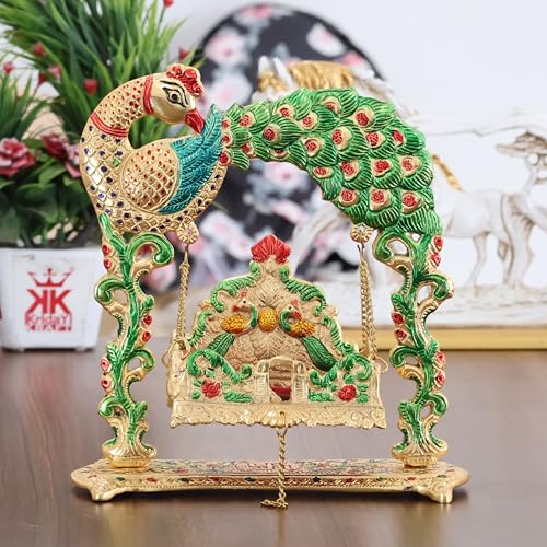Image 1 of Default Title for the product KridayKraft Metal Laddu Gopal Jhulla Palana for Janmastmi Festive