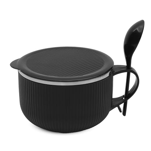 Image 7 of Jaypee Plus Stainless Steel Ribtok Meal Bowl Soup Bowl with Lid & Spoon 900ml