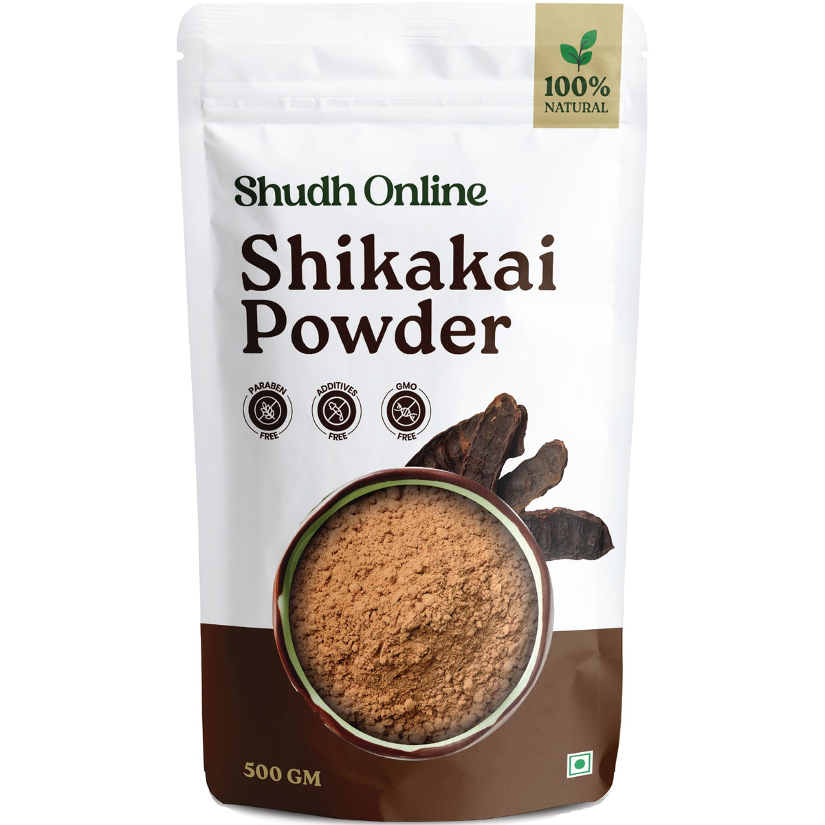 Image 7 of 500 gm for the product Shudh Online Organic Shikakai Powder for Hair