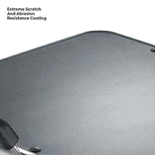 Image 7 of Prestige Aluminium Omega Select Plus Residue Free Non-Stick Heavy Gauge Square Tawa, 30 cm, Black