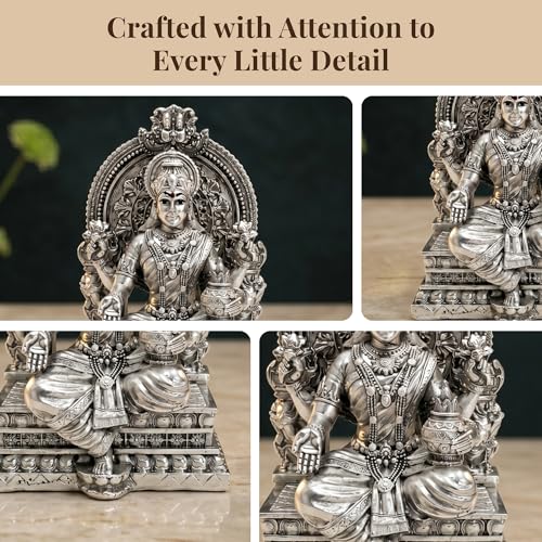 Image 7 of Dev Aastha 999 Silver Plated Lakshmi Idol