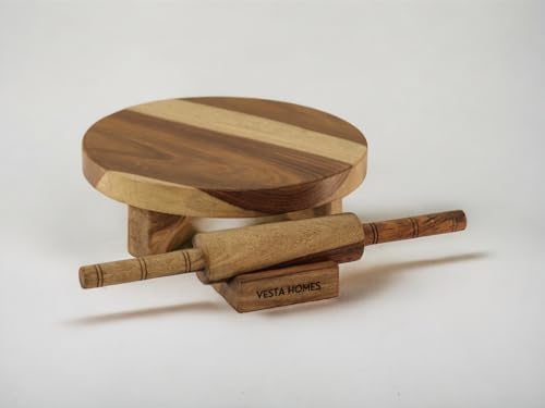 Image 6 of Vesta Homes Wooden Belan with Stand for Kitchen | 13 * 1.75 Inches