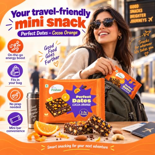 Image 7 of Acme Poshan Perfect Dates Cocoa Orange Mini Protein Bars 120g (Pack of 6)