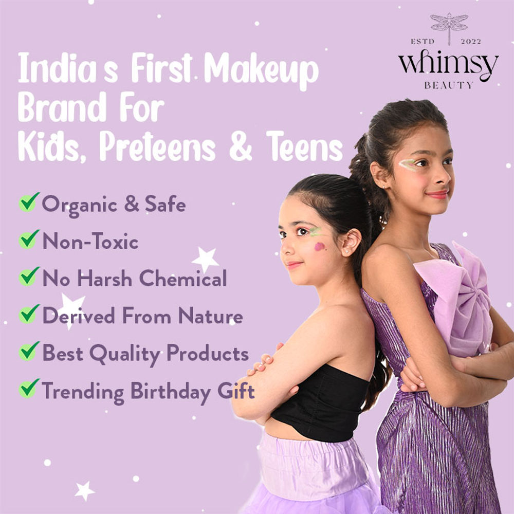 Image 7 of Whimsy Beauty Safe & Organic Non-Sticky Lip Gloss For Teen And Preteen Girls (Glitter N Go)