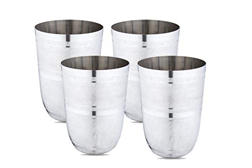Image 1 of Default Title for the product neelam Stainless Steel Diamond Glass Set of 4, 300 ml