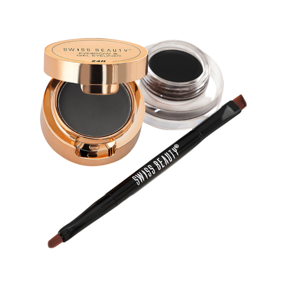 Image 9 of Swiss Beauty 3 In 1 Eyeliner, Eyebrow Filler and Kajal , 24-Hour Stay ,Waterproof - 01 Black
