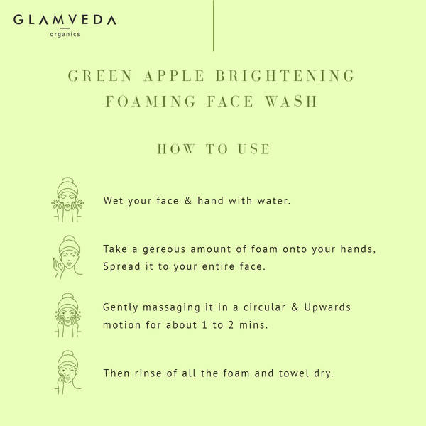 Image 5 of Glamveda Green Apple Brightening Foaming Face Wash