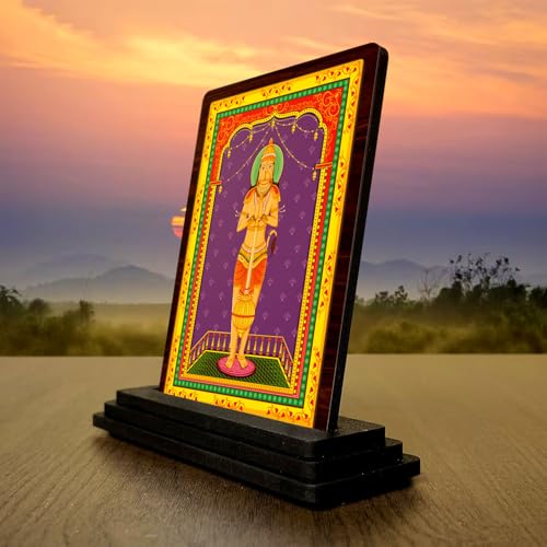Image 3 of Sai Baba Wooden Idol for Pooja Room 4x5 Inch HD Printed Elegant Bhakti Decor