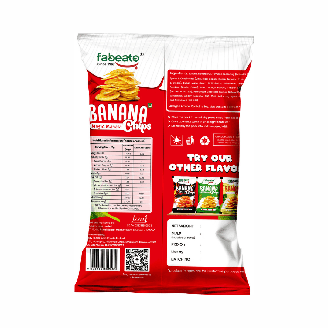 Image 7 of Fabeato Magic Masala Flavor Banana Chips (60g)