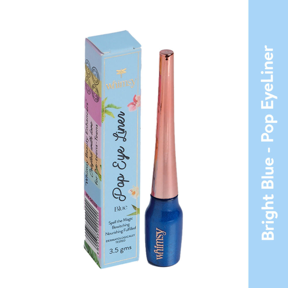 Image 2 of Whimsy Beauty Safe & Organic Water Washable Pop Eyeliner For Teen And Preteen Girls (Blue)