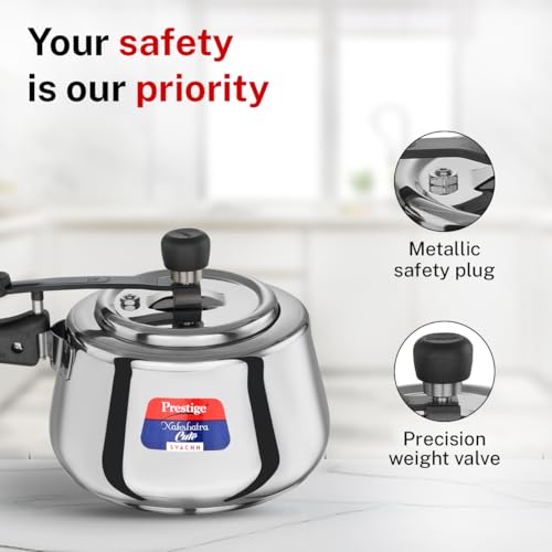Image 7 of Prestige Stainless Steel Nakshatra Cute Svachh Pressure Cooker 3 Litre