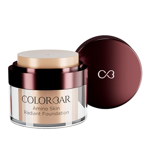 Image 7 of Colorbar Amino Skin Radiant Foundation - Liquid Foundation Makeup - Medium to Full Buildable Coverage Hydrating Foundation - 005 Sand Medium - 0.5 oz