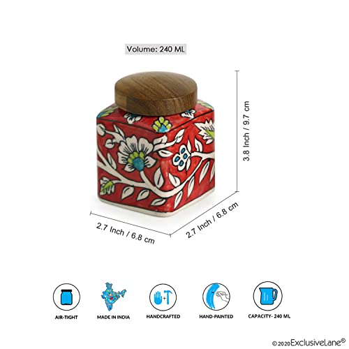 Image 7 of ExclusiveLane Studio Pottery Airtight Ceramic Jars for Kitchen Storage 240 ml