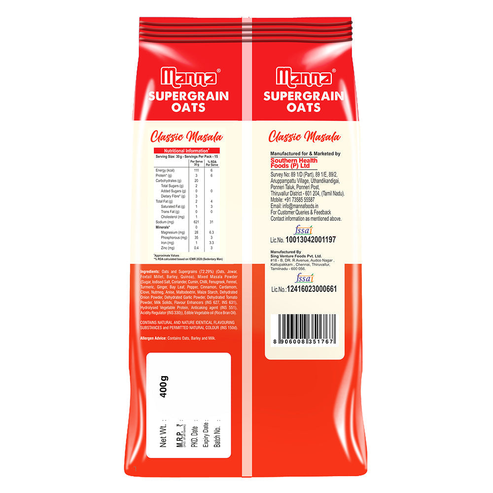 Image 9 of Manna Masala Oats Classic