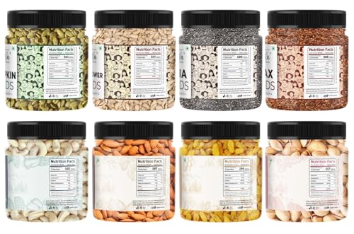 Image 7 of Lila Dry Fruits Superseeds and DryFruits Combo (100 Gms x 8) - 800 gm Jar pack