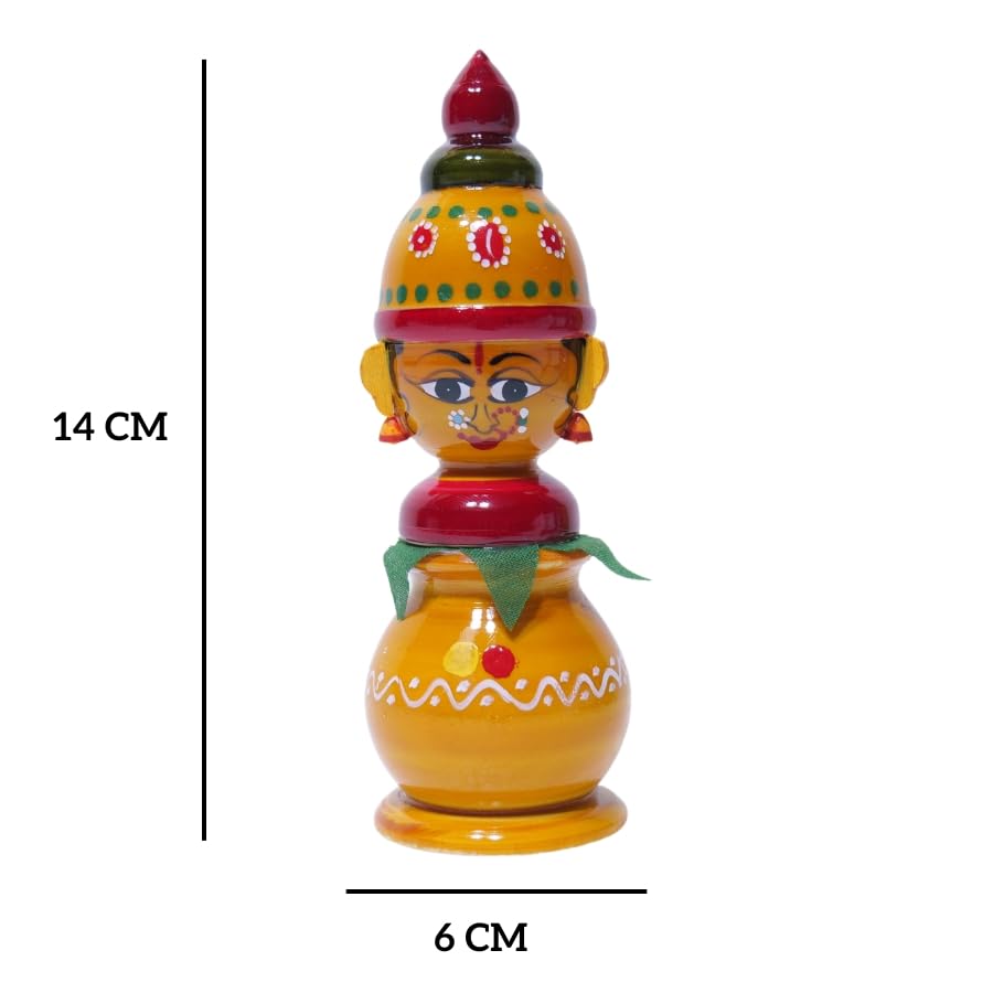 Image 5 of Handcrafted Etikoppka Kalasam | 14 CM