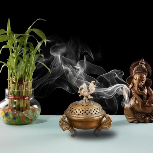 Image 7 of Ritualistic Sanchi Brass Loban Lamp