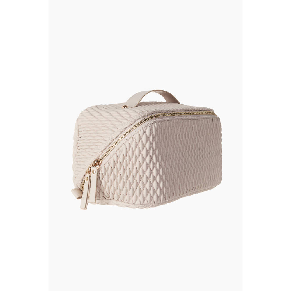 Image 3 of H&M Quilted Boxy Wash Bag - Beige