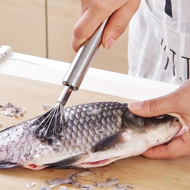 Image 7 of SHREESHANN Stainless Steel Multipurpose Creative New Scraper Digger Grater Slicer Portable Kitchen Knife Tool for Coconut Peeling Removing Scales from Fish (Pack of 1)