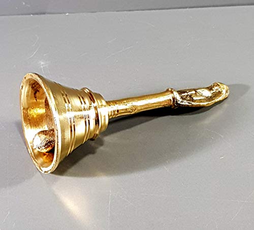 Image 5 of Esplanade - Brass Pooja Puja Bell Ghanti, Golden - 5" Inches