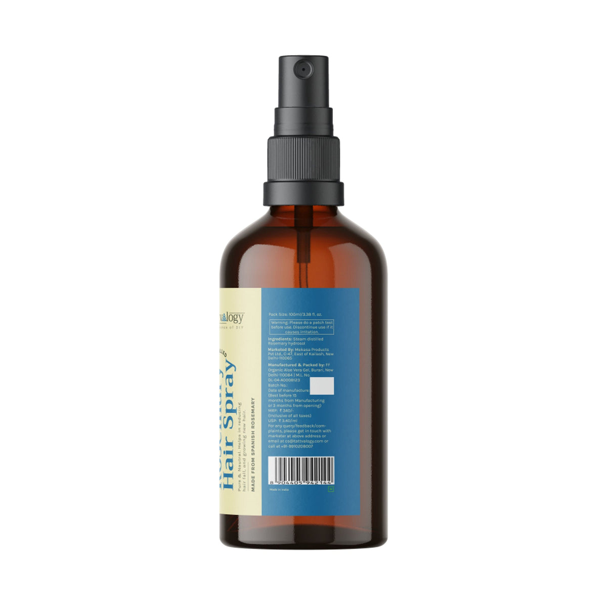 Image 8 of Tattvalogy Rosemary Hair Spray - Reduces Hair Fall, Promotes Growth, Natural Minoxidil Alternative