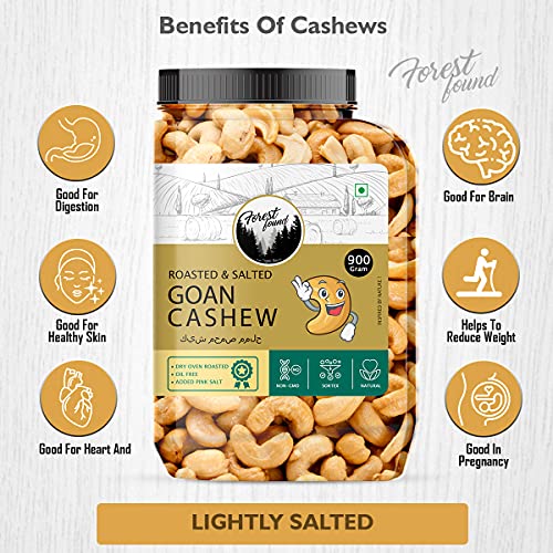 Image 7 of Forest Found W320 Grade Oven Roasted and Salted Cashew Nuts 900g