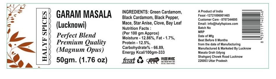Image 5 of Halyf Spices Lucknowi Garam Masala 50g