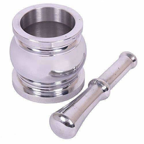 Image 2 of Stainless Steel Kitchen khalbatta, Okhli Masher, Mortar And Pestle Set (Steel)