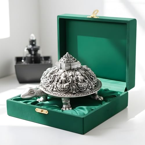 Image 8 of Dev Aastha 999 Pure Silver Plated Ashta Lakshmi Tortoise Idol (2 Inch)