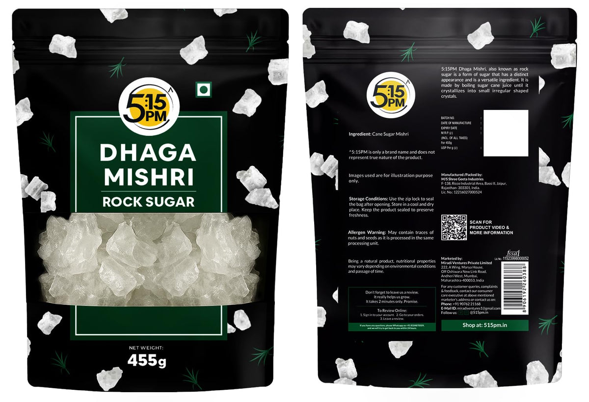 Image 10 of 5:15 PM Dhaga Mishri | Rock Sugar Crystals