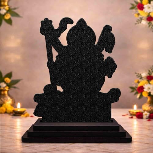 Image 2 of Maa Mahakali Wooden MDF Printed Idol with Stand, 4 x 5 Inch, Pooja Room Decor, Home Temple Mandir Decoration, Religious Gift