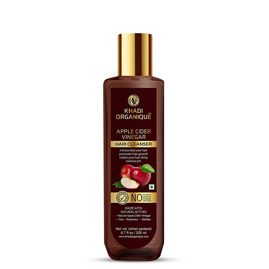 Image 1 of 200 ml for the product Khadi Organique Apple Cider Vinegar Hair Shampoo