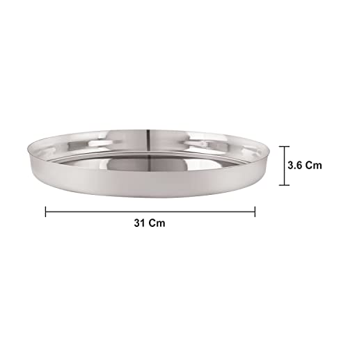 Image 4 of neelam Stainless Steel Guj. Sada Thali 30 cm Set of 6