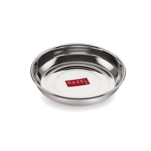 Image 6 of HAZEL Stainless Steel Plates Set for Nashta Serving 300 ML Set of 1