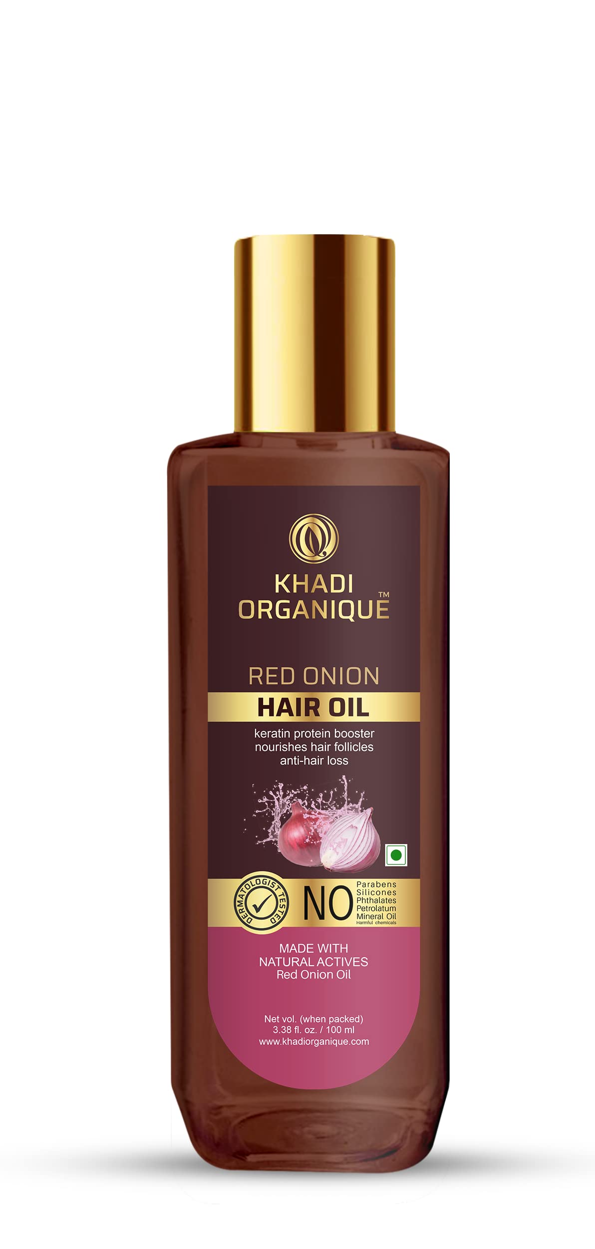 Image 1 of 100 ml for the product Khadi Organique Red Onion Hair Oil
