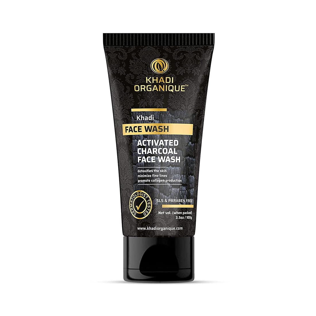 Image 1 of 100 ml for the product Khadi Organique Activated Bamboo Charcoal Face Wash