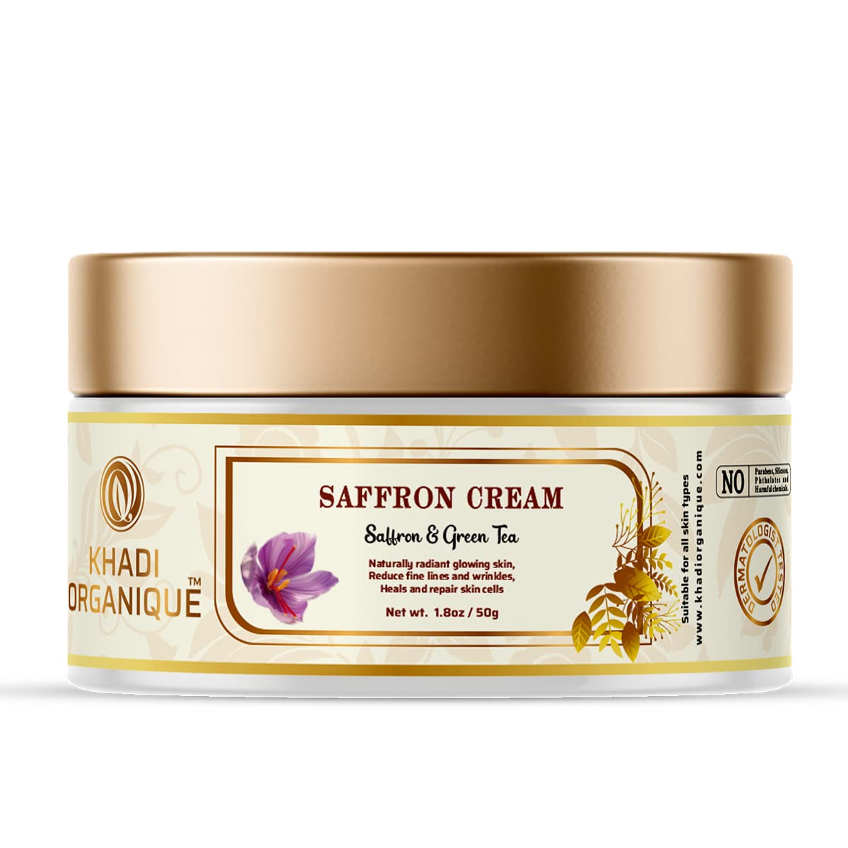 Image 1 of 50 gm for the product Khadi Organique Saffron Cream for Radiant Glow & Dark Spots