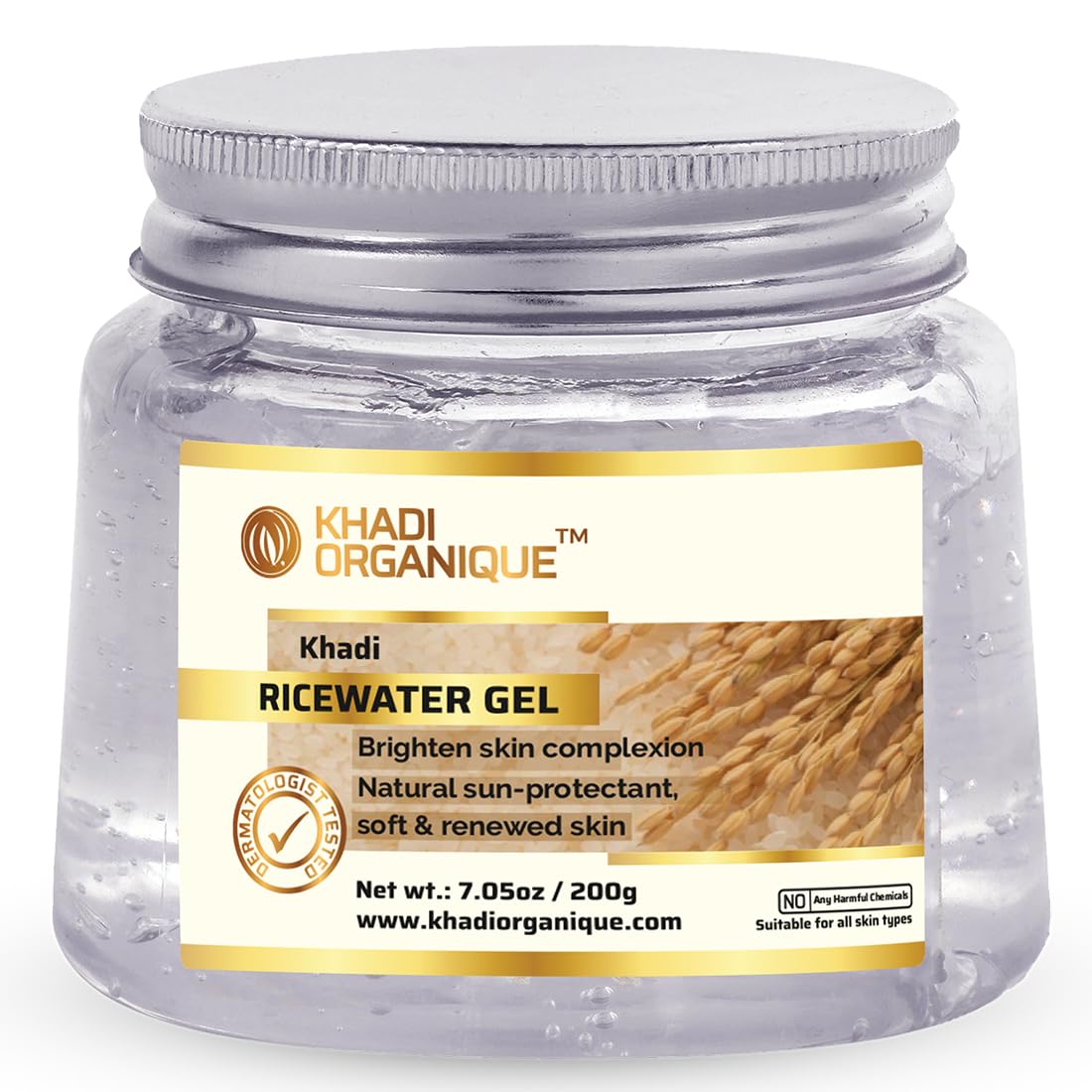 Image 1 of 200 gm for the product Khadi Organique Ricewater Gel with Manjistha & Aloe Vera