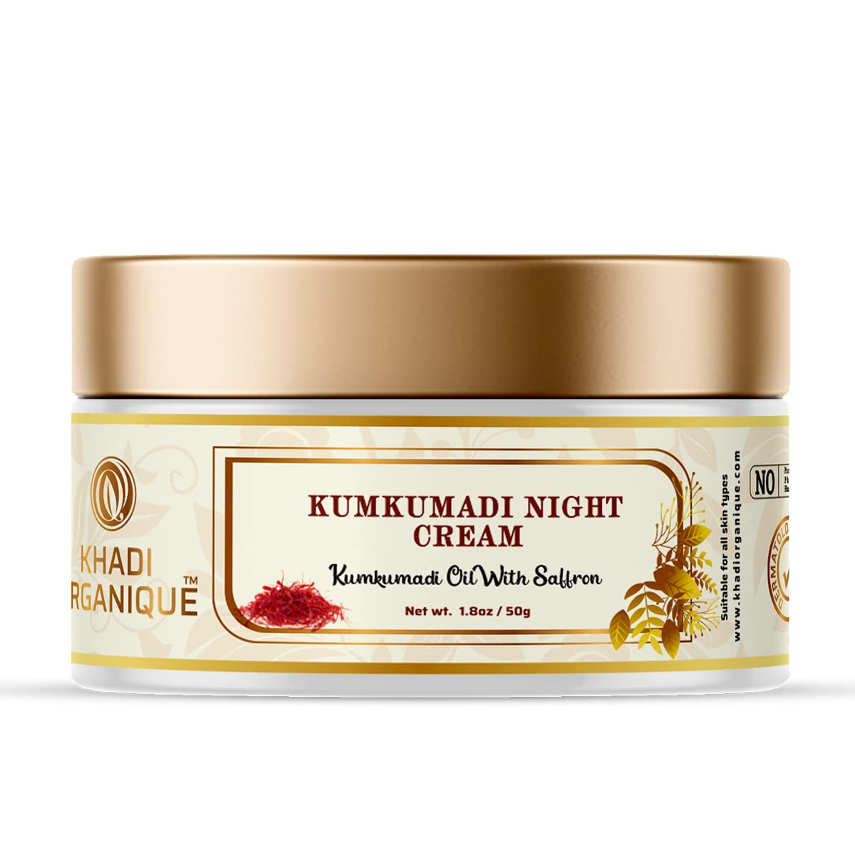 Image 1 of 50 gm for the product Khadi Organique Kumkumadi Night Face Cream