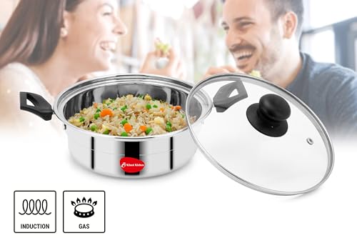 Image 6 of Klassi Kichen Stainless Steel Multi Steamer Pot with Glass Lid | Idli Maker with 4 Plates (9 Idlis Each) & Mini Idli Plate | 1.5L Steamer | Gas Stove & Induction Compatible Dhokla & Vegetable Steamer