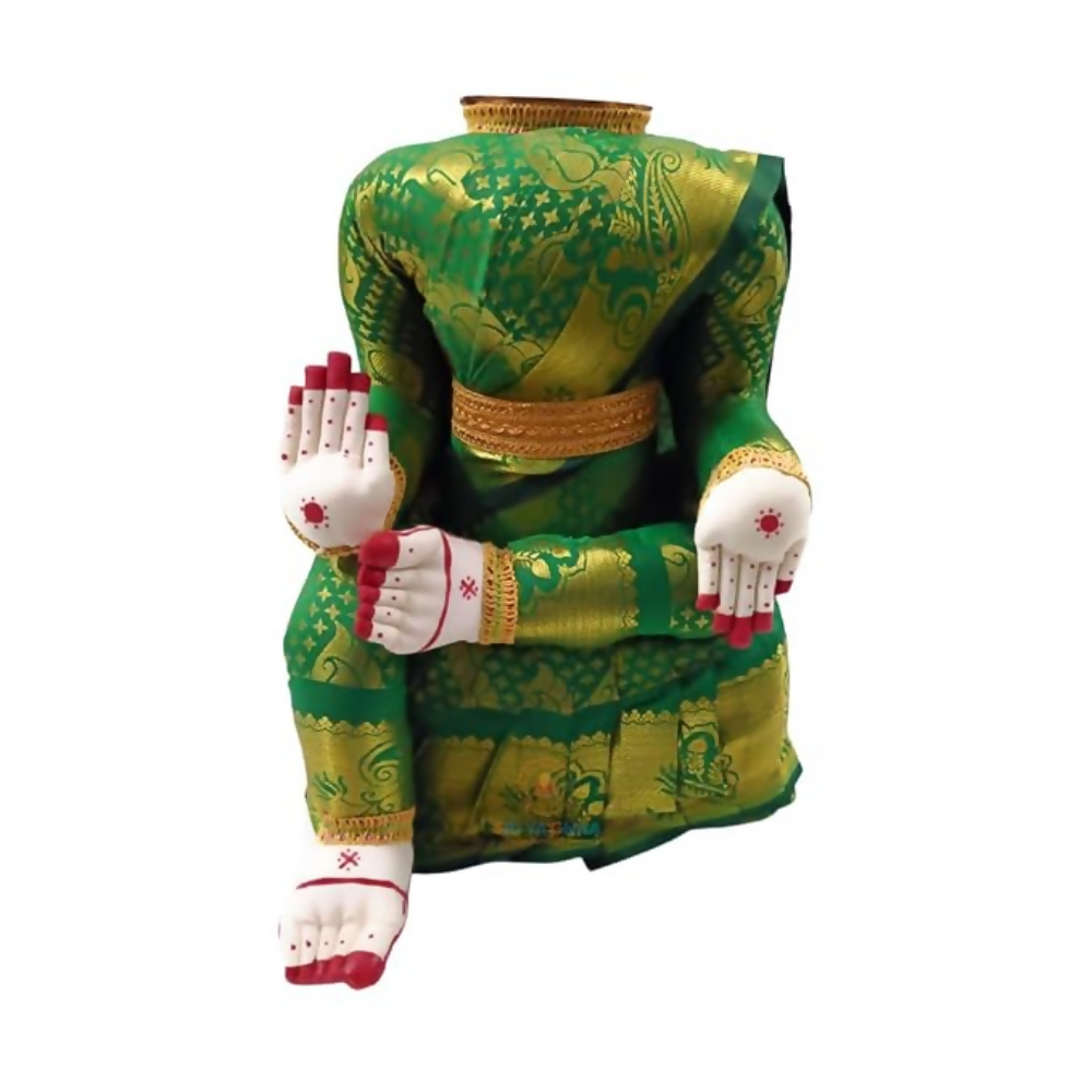 Image 10 of SRI YAGNAA Metal Varalakshmi Doll With Face - Multicolor