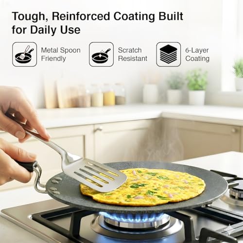 Image 8 of Prestige Durastone Hard Anodised Non-Stick Omni Tawa 24.5 cm