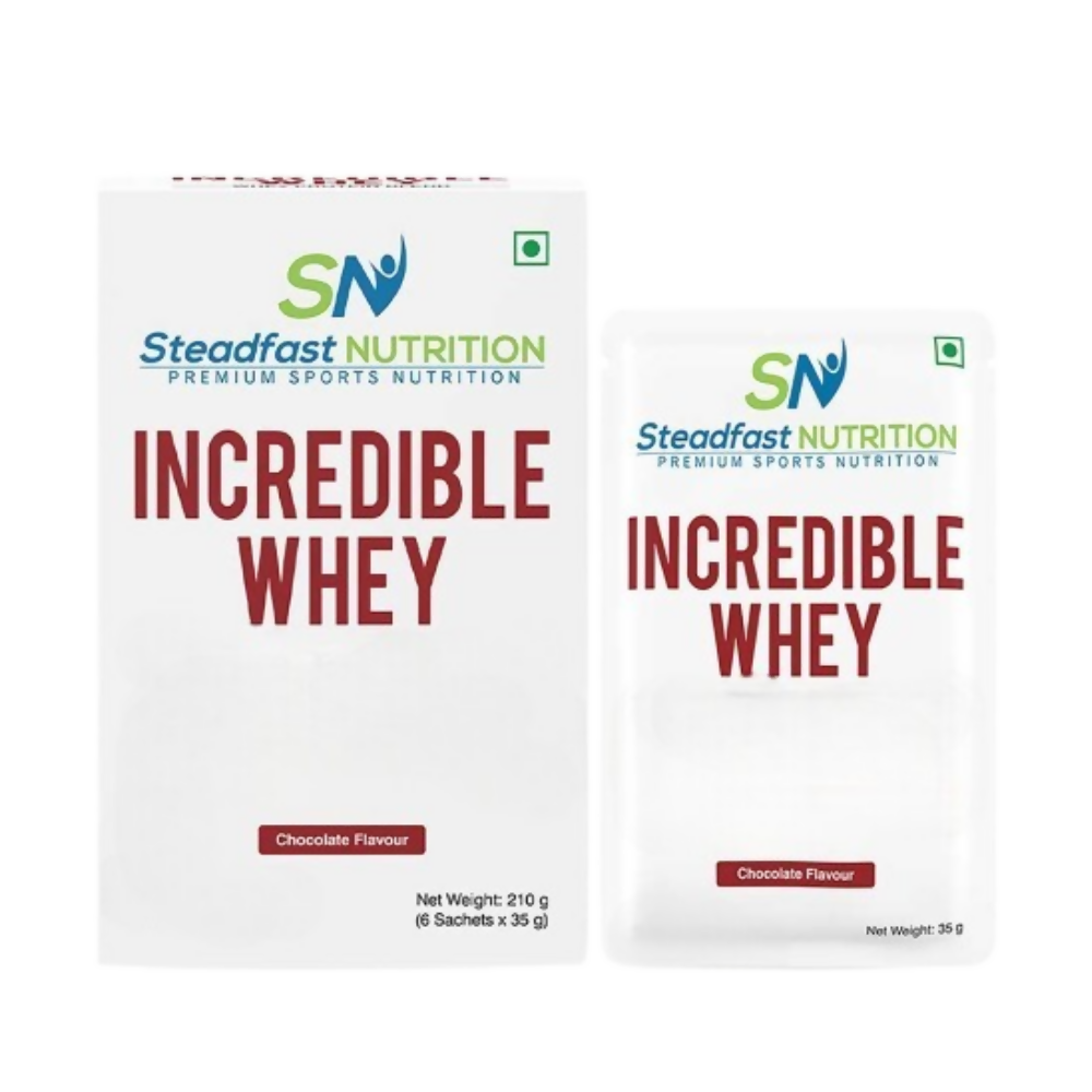 Image 1 of 210 gm for the product Steadfast Nutrition Incredible Whey Protein Blend For An Incredible You Chocolate
