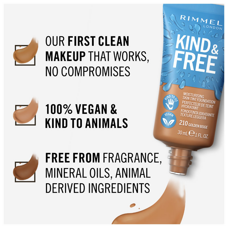 Image 5 of Rimmel London Kind & Free Moisturizing Skin Tint - Golden Beige