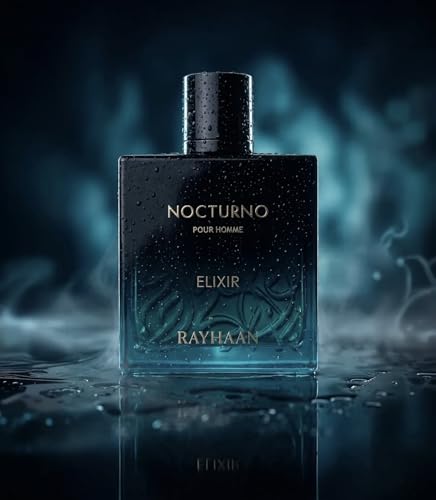 Image 7 of RAYHAAN Nocturno Elixir Pour Homme Eau De Parfum, Woody Amber Scent, Extrait De Parfum, Spray, Long-Lasting