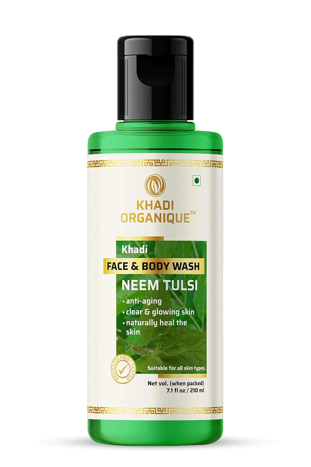 Image 1 of 210 ml for the product Khadi Organique Neem Tulsi Face & Body Wash