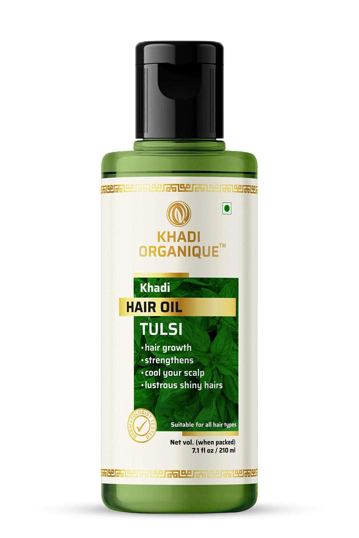 Image 1 of 210 ml for the product Khadi Organique Tulsi Anti-Hair Fall Oil