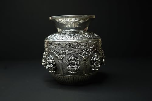 Image 1 of Default Title for the product Dista Silvers Antique Silver Astha Laxmi Kalasham 339.96g