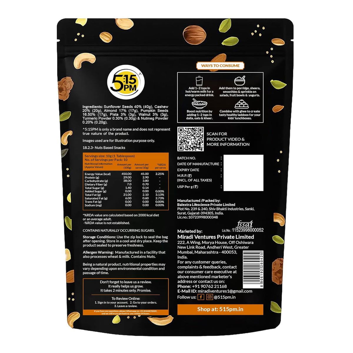 Image 9 of 5:15 PM Dry Fruits Powder | Nuts and Seeds Powder